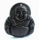 Unusual Happy Buddha Tektite Pendant