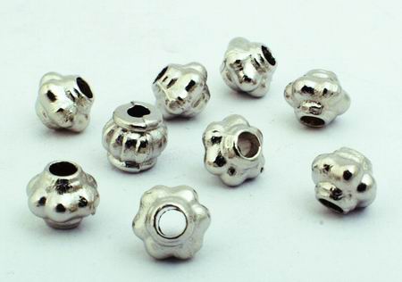 100 Tiny Silver Cog Bead Spacers - 925