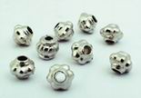 100 Tiny Silver Cog Bead Spacers - 925