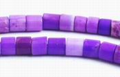 126 Purple Turquoise Tube Beads - 4mm x 3mm
