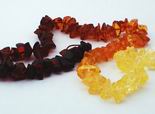 Enchanting Graduated 3-Tone Amber Chip Beads - 17-inch strand