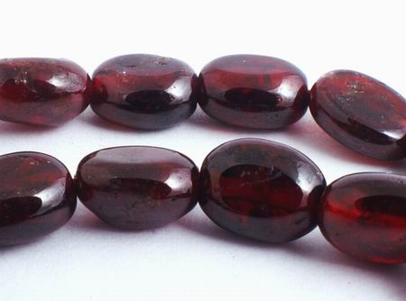49 Majestic Indian Garnet Oval Beads