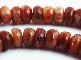 110 Desert Red 6mm Sunstone Rondelle Beads