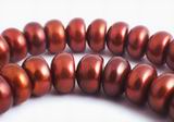 88 Slinky Chocolate Gold Pearl Rondelle Beads