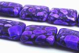 Deep Purple Spider Web Turquoise Pillow Beads