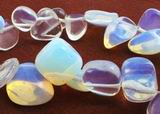 50 Icy Fancydrop Moonstone Beads
