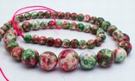Graduated Rain Flower Viewing Stone Beads - 14mm to 7mm