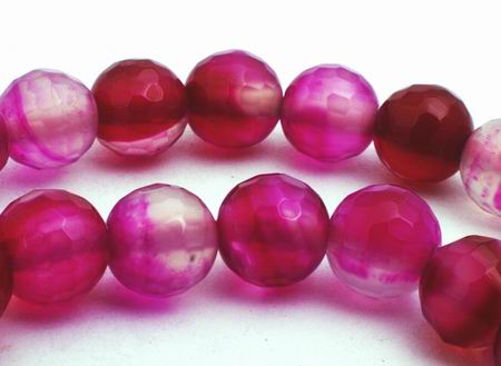 65 Faceted Deep Violet Agate 6mm Beads