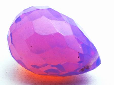 2 Light Purple Opalite Moonstone Teardop Beads