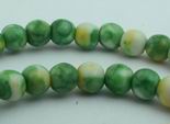 93 Spring Green & Yellow Flower Viewing Stone 5mm Beads