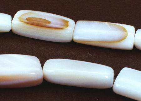 Dreamlike Ivory Rectangle Shell Beads