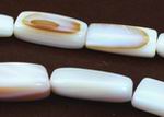 Dreamlike Ivory Rectangle Shell Beads