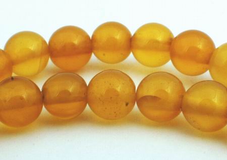 Goldenrod Yellow Carnelian Beads - 6mm