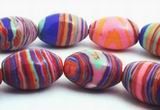 33 Rainbow Calsilica Barrel Beads - An Explosion of Color!