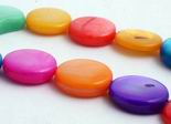 40 Colorful Rainbow Mother of Pearl Button Beads