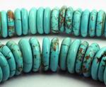 150 x 10mm Blue Turquoise Heishi Disc Beads