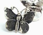 Enchanting Silver Butterfly & Fish Ring - Unusual!