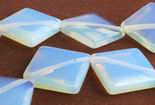 Shimmering Opalite Moonstone Diamond Beads