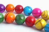44 Beautiful Shiny Summer Rainbow Shell Beads - 9mm