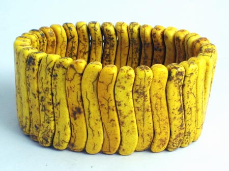 Chunky Summer Goldenrod Yellow Turquoise Bracelet