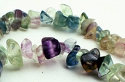 Enchanting Flourite Chip Beads - Long 34-inch Strand