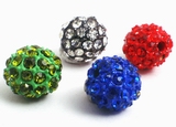 Shamballa Bling Bling Disco Beads - Red, Green, Blue or White
