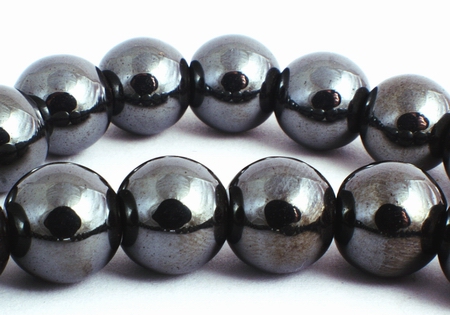 40 Heavy Natural 10mm Hematite Beads: MrBead