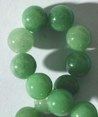 Large 10mm Chinese New Jade Bead Strand