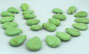 Graduated Lime-Green Gaspeite Teardrop Beads