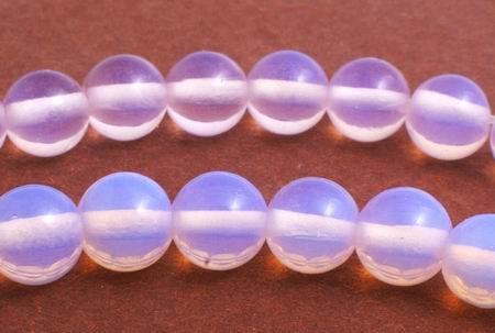 Unusual 6mm Rose Pink Opalite Moonstone Beads