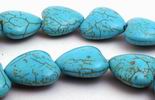26 Irresistible Blue Turquoise Puff Heart Beads