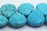 52 Lush Blue Turquoise Briolette Beads - Heavy!