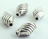 50 Silver Magical Swirl Rhombus Bead Spacers