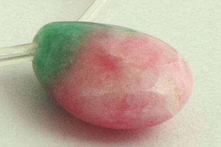 15 Ravishing Watermelon Jade Teardrop Beads