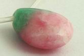 15 Ravishing Watermelon Jade Teardrop Beads