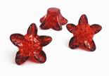 4 Mysterious Dark Brandy Amber Flower Beads