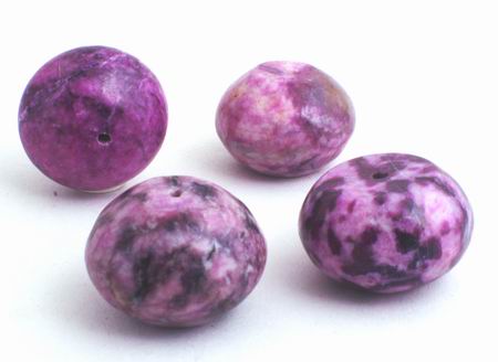 4 Large Enchanting Sugilite Rondelle Beads - 20mm x 14mm