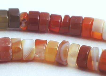 170 Distinctive Burnt-Red Brazilian Agate Heishi Beads