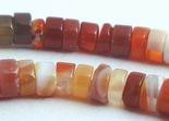 170 Distinctive Burnt-Red Brazilian Agate Heishi Beads