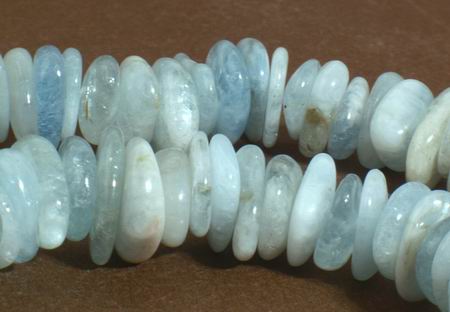 Breathtaking Sleek Aquamarine Slate Beads