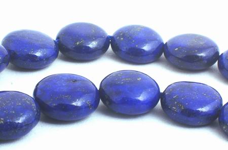 Royal Blue & Gold Shiny Lapis Button Beads