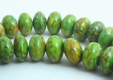 76 Seductive Apple Green Turquoise Rondelle Beads