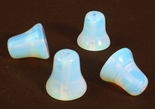 4 Unusual Opalite Moonstone Bell Beads