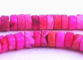 190 Raspberry Pink Heishi Turquoise Beads