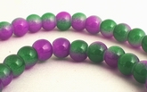 Relaxing Purple & Green Glass Beads - 6mm