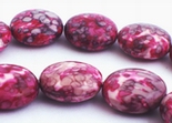 Large Mauve Rain Flower Viewing Stone Button Beads