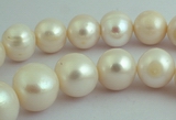 34 Colossal 14mm White Pearls - heavy & very little grooving