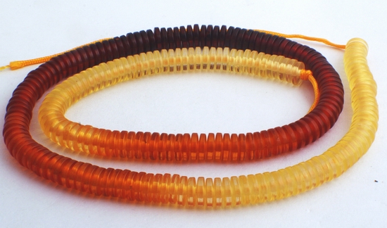 225 Gradualted Amber Disc Heishi Beads