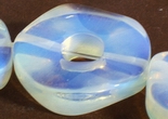 20 Wavy Opalite Moonstone Donut Beads