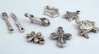6 to 10 Silver Charms for Charm Bracelets